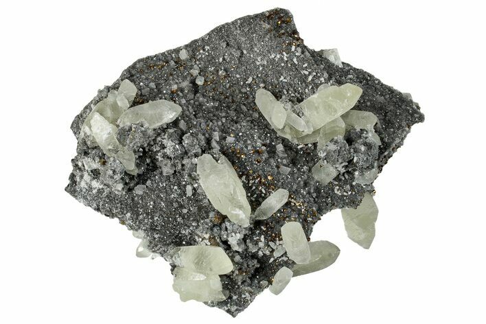 Yellow Calcite Crystals on Dolomite - Missouri #260487